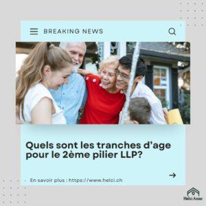 Quels sont les tranches d'age pour le 2ème pilier LLP?